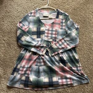 Dividends Maternity Plaid Dress